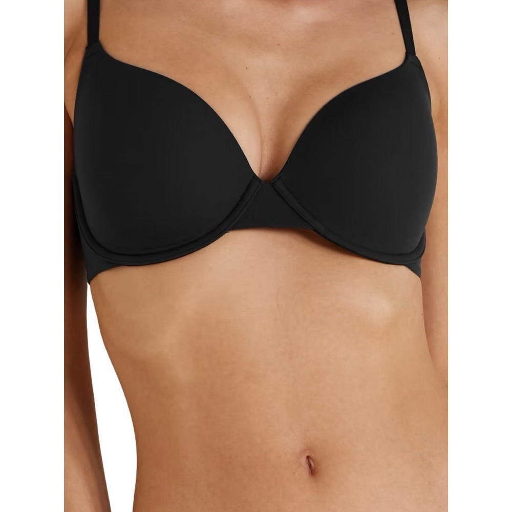 Skims Fits Everybody Push Up Demi Bra Onyx Black 34DDD BA-DEM-9222 NWT - Picture 2 of 5